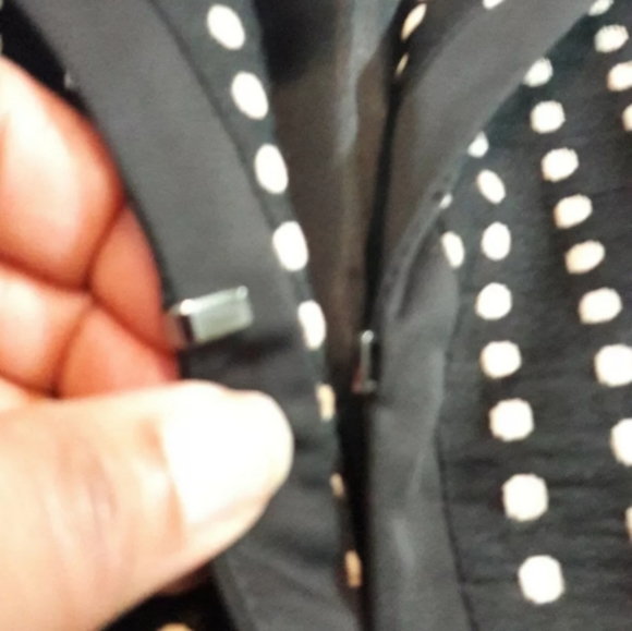 🚨PRICE DROP ALERT! Talbots Stretch Size 0 Jacket Black Tan Polka Dot - Picture 8 of 9